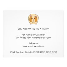 Guinea Pig Cartoon. Custom Invite