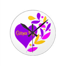 Guinea Pig Heart Wall Clocks