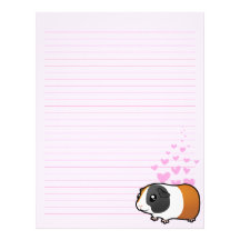 Guinea Pig Love (smooth hair) Letterhead