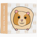Guinea Pig on a pattern of paler Guinea Pigs. Vinyl Binders