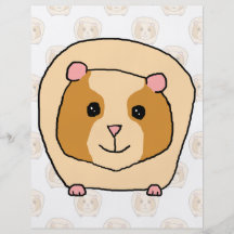 Guinea Pig on a pattern of paler Guinea Pigs. Full Colour Flyer