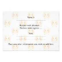 Guinea Pig on a pattern of paler Guinea Pigs. Custom Invites
