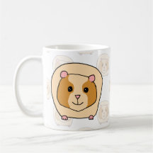 Guinea Pig on a pattern of paler Guinea Pigs. Coffee Mug