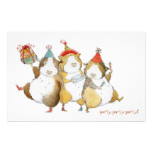 Guinea Pigs Celebrate Customized Stationery