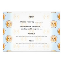 Guinea Pigs on Blue. Custom Announcement