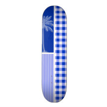 Guingan bleu tropical plateaux de skateboards