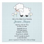 Guingan de bleu d'invitations de baby shower d'agn