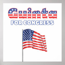 Guinta for Congress Patriotic American Flag Print