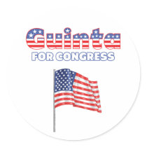 Guinta for Congress Patriotic American Flag Sticker