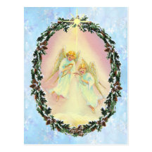 GUIRLANDE et ANGES par SHARON SHARPE Carte Postale