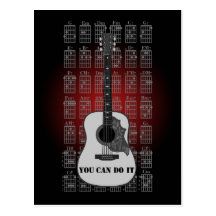 Guitar and chord 06 葉書き