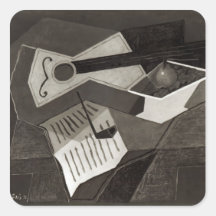 Guitar and Fruit bowl, 1926 Square Stickers