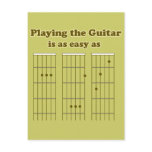 Guitar as Easy as ABC Postcards