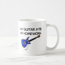 Guitar Ate My Homework Mug mugs