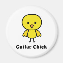 Guitar Chick Fridge Magnets