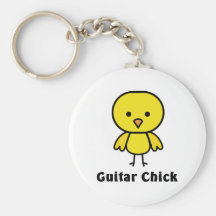 Guitar Chick Keychains