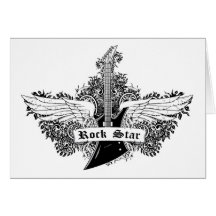 Guitar ~ Electric Guitar Rock Star Card