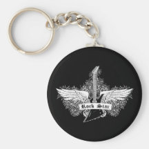 Guitar ~ Electric Guitar Rock Star Key Chains