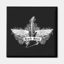 Guitar ~ Electric Guitar Rock Star Refrigerator Magnet