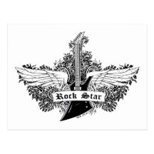 Guitar ~ Electric Guitar Rock Star Post Cards
