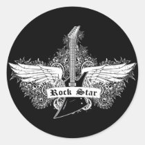 Guitar ~ Electric Guitar Rock Star stickers