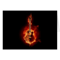 Guitar Flames Cards