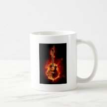 Guitar Flames Coffee Mug