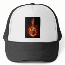 Guitar Flames Trucker Hats