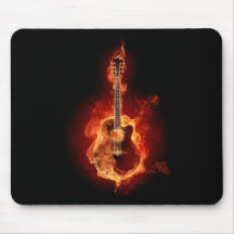 Guitar Flames Mousemat