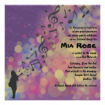 Guitar Girl Bat Bar Mitzvah Invitation