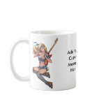 Guitar Girl with American Flag blouse Customizable mugs