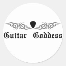 Guitar Goddess Tribal Stickers