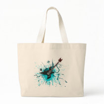 Guitar Graffiti - Emo Rock Music Band Alternative Tote Bags