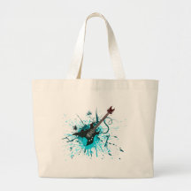 Guitar Graffiti - Emo Rock Music Band Alternative Tote Bags