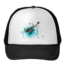 Guitar Graffiti - Emo Rock Music Band Alternative Mesh Hat
