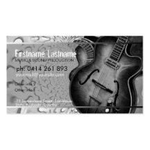 GUITAR Grey Black Music Business card