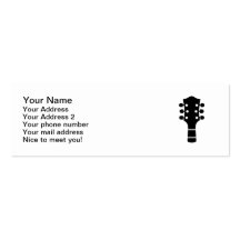 Guitar head business card templates