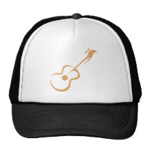 Guitar in Swish Drawing Style Trucker Hat
