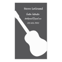 Guitar Instructor Business Card
