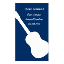 Guitar Instructor Business Card