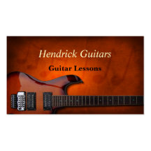 Guitar Lessons Guitar Sales Business Card Template