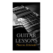 Guitar Lessons Music Instructor Instruments Shop Business Cards