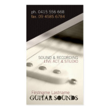 GUITAR LIGHT Vertical  Business card