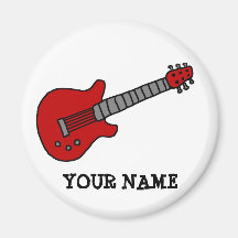 Guitar Magnet personalized with any name or text
