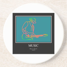 Guitar Man Coaster