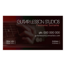 GUITAR Music Lessons Business Card