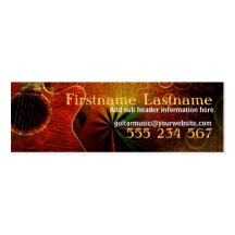 Guitar Music Sounds Mini Business Cards