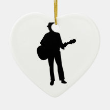 Guitar musician christmas ornament