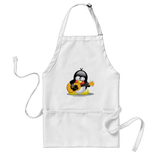 Guitar Penguin Aprons