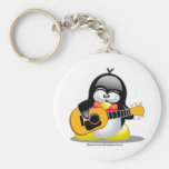 Guitar Penguin Keychains